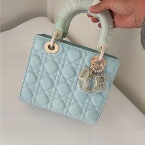 Dior Pastel Blue Quilted Mini Bag